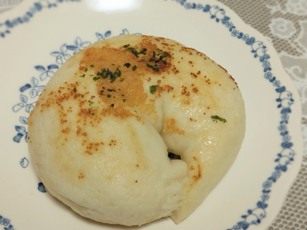 후쿠오카 특산 명란과 버터를 올린 kometora(こめとら)의 쌀가루(生米粉) 베이글 실물